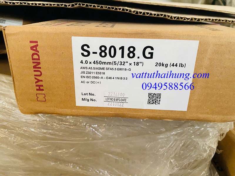 Que hàn S-8018.G Hyundai tiêu chuẩn que hàn chịu lực E8018-G