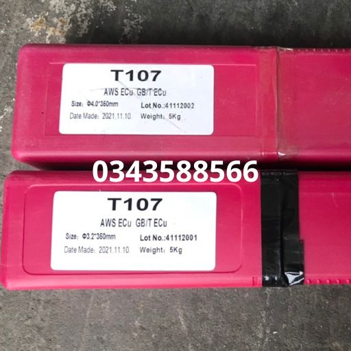 Que hàn đồng bọc thuốc ECu T107 3.2 mm