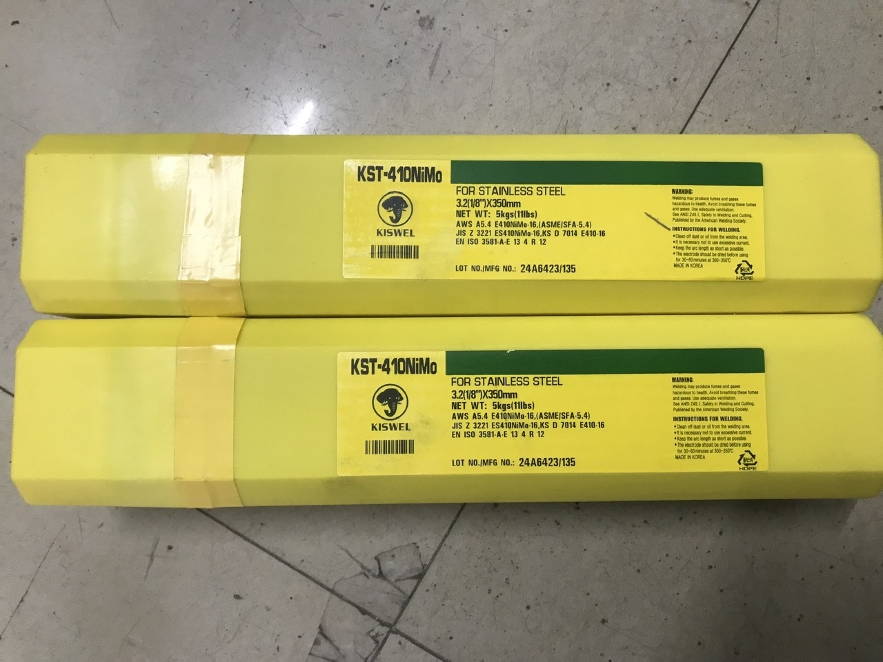 Que hàn inox KST-410NiMo (E410NiMo-16) Kiswel chính hãng