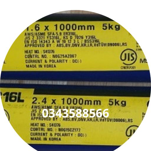 Que hàn Tig inox Kiswel T-316L 2.4 mm